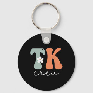 Crew Retro Groovy Vintage Women Happy First Day Of Key Ring