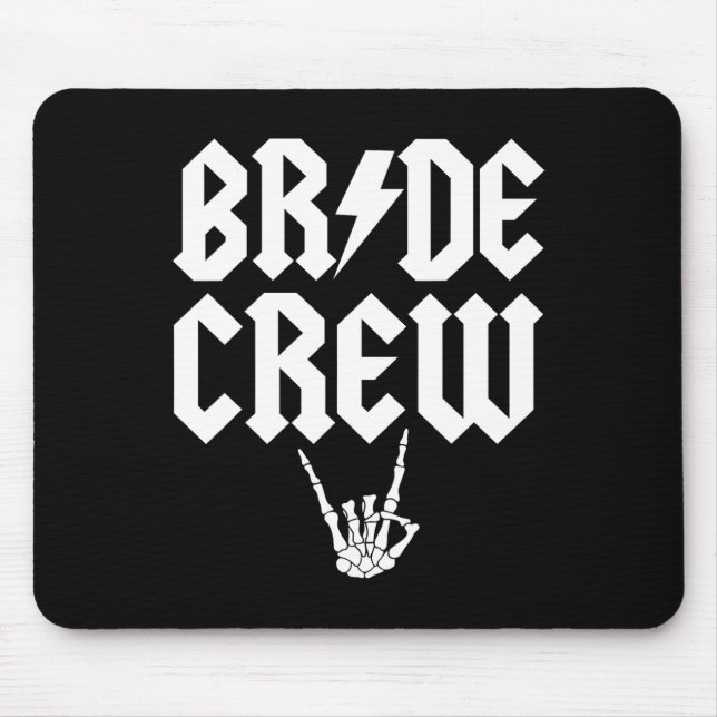Crew Rock N Roll Gothic Halloween Bachelorette Par Mouse Mat (Front)