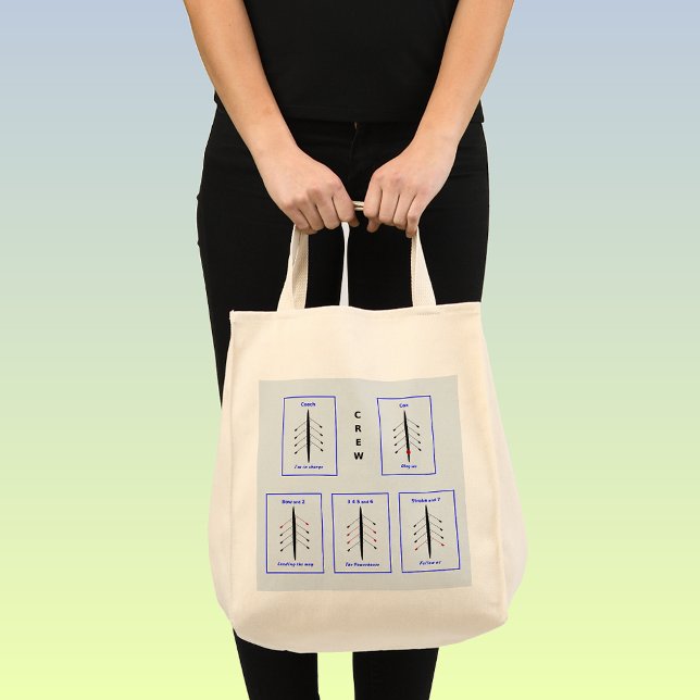 Crew rowing positions tote bag (Creator Uploaded)