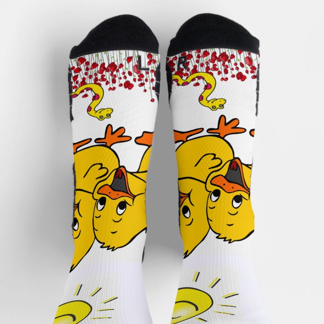 Crew Socks Chicks Yellow Floral Snake (Top)