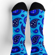 Crew Socks- Classic Paisley Elegance 