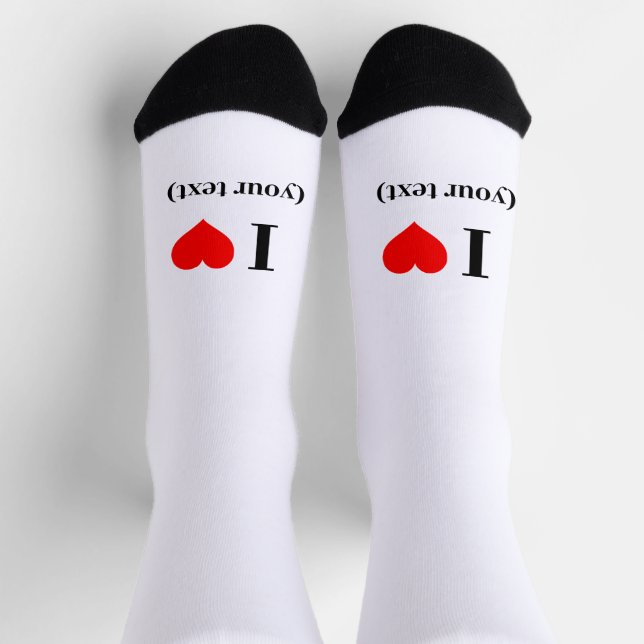 Crew Socks - Custom I heart (your text)  (Top)
