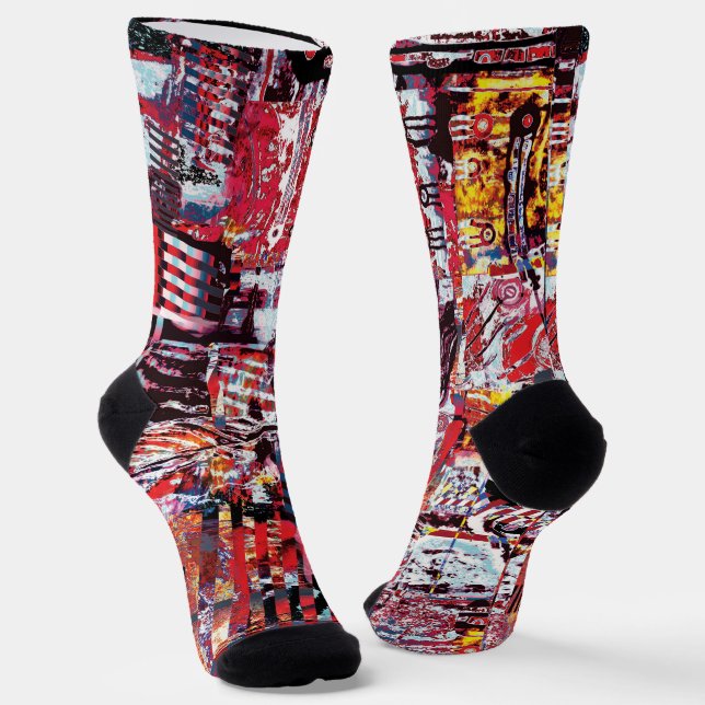 Crew Socks – Fragmented Pulse (Angled)