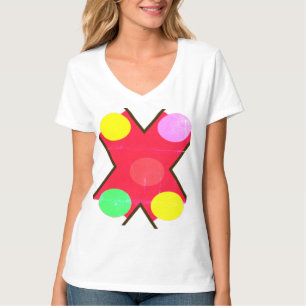 Crew Socks GIANT DOTS YELLOW RED BRIGHT GREEN T-Shirt