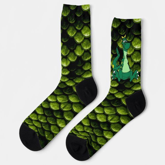 Crew Socks | Men's | Clothing | Dragon Scale (Left)