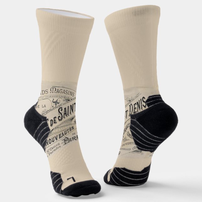 Crew Socks Paris, France Beige  (Angled)