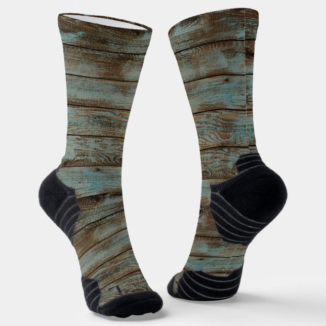 Crew Socks Rustic Wood Green  (Angled)