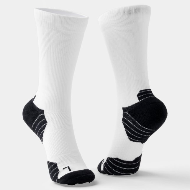 Crew Socks White  (Angled)