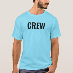 Crew Staff Back & Front Print Mens Blue Horizon T-Shirt