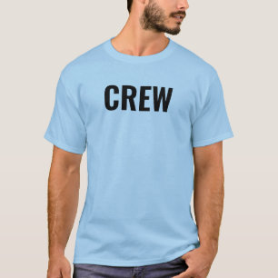 Crew Staff Double Sided Print Mens Light Blue T-Shirt