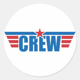 Crew Wings Badge - Aviation Classic Round Sticker