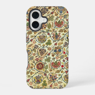 Crewel Work Embroidery Fruit and Flowers iPhone 16 Case