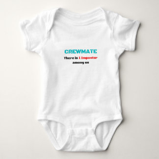 Crewmate, There is 1 impostor among us Baby Bodysuit