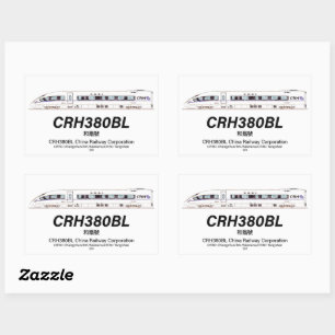 CRH380BL China Railway High-Speed Electric Train Rectangular Sticker