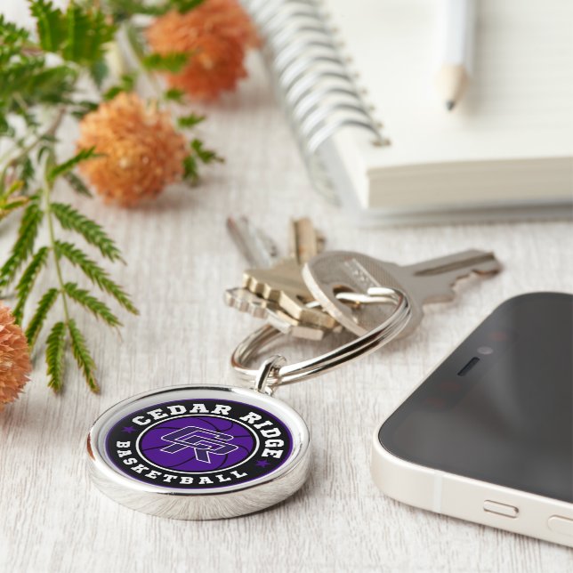 CRHS Basketball Logo Keychain (Side)