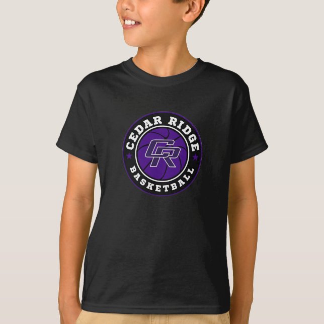 CRHS Basketball Logo - Kids Black T-Shirt (Front)