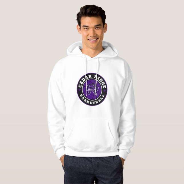CRHS Basketball Logo White Unisex Hoodie (Front Full)