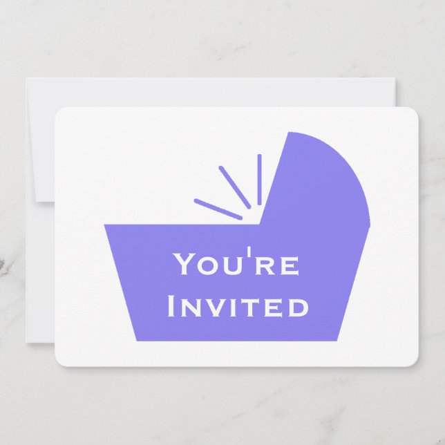Crib Icon Baby Shower Invitation (Front)