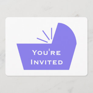 Crib Icon Baby Shower Invitation