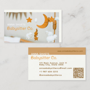 Crib Mobile Babysitter  Business Card