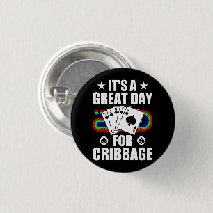 Cribbage Board For Cribbage Card Game Player Funny 3 Cm Round Badge