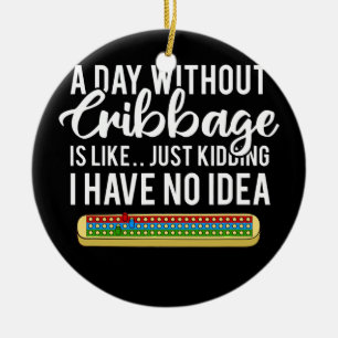 Cribbage Board Player Card Game Rules Crib Play Ceramic Tree Decoration