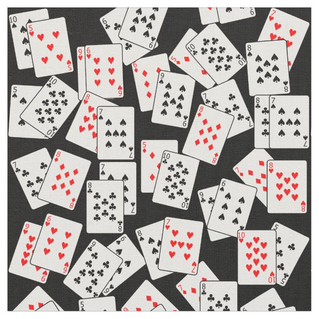 Cribbage Cards Fabric (Close Up)