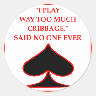 CRIBBAGE CLASSIC ROUND STICKER