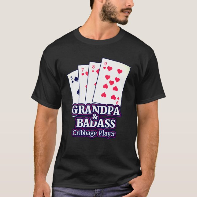 Cribbage  For Playing Card Board Game Players T-Shirt (Front)