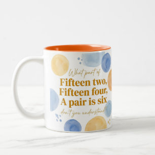 Cribbage Funny Gift for Card Game Player Two-Tone Coffee Mug