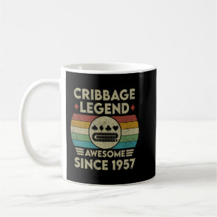 Cribbage Legend 65 Years Old Awesome Since 1957 Cr Coffee Mug