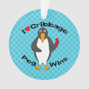 Cribbage Peg Wins Ornament