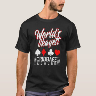 Cribbage Player Card Game Board Okayest Christmas T-Shirt