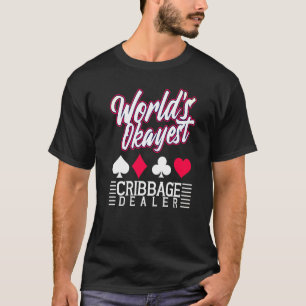 Cribbage Player Card Game Board Okayest Christmas T-Shirt