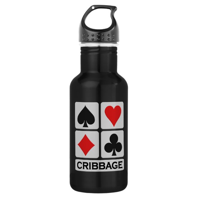 Cribbage Player custom 532 Ml Water Bottle (Front)
