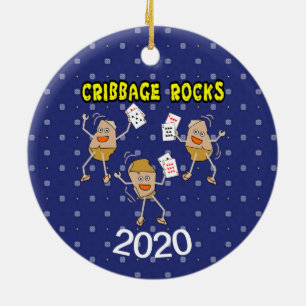 Cribbage Rocks Ceramic Tree Decoration