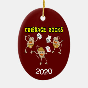 Cribbage Rocks Ceramic Tree Decoration