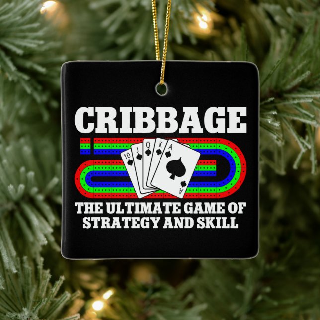 Cribbage The Ultimate Game Of Strategy And Skill Ceramic Ornament (Tree)