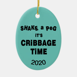 Cribbage Time Ceramic Tree Decoration