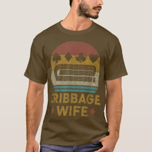Cribbage Wife Cribbage Vintage Cribbage Board Game T-Shirt