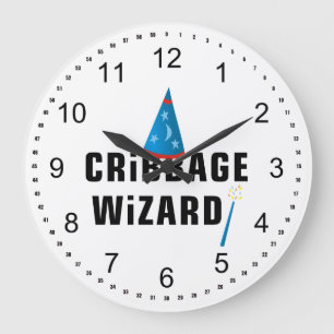 Cribbage Wizard Large Clock