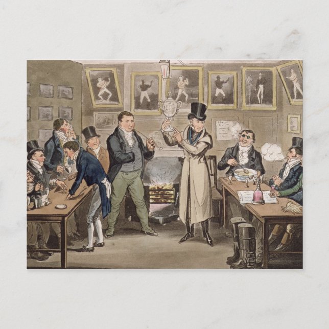 Cribb's Parlour: Tom introducing Jerry and Logic t Postcard (Front)