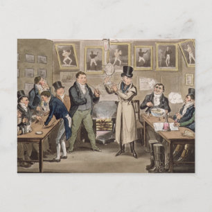 Cribb's Parlour: Tom introducing Jerry and Logic t Postcard