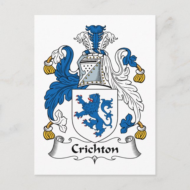 Crichton Family Crest Postcard (Front)