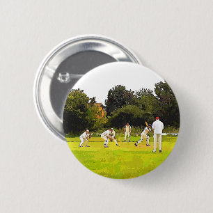 CRICKET 6 CM ROUND BADGE