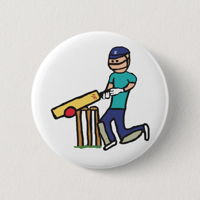 Cricket 6 Cm Round Badge (Front)