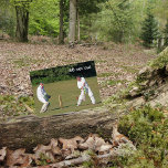 Cricket 80th birthday card<br><div class="desc">Birthday card with photo of cricketers and words '80 not out' from New Forest Pics</div>