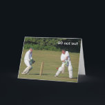 Cricket 90th birthday card<br><div class="desc">Birthday card with photo of cricketers and words '90 not out' from New Forest Pics</div>