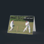 Cricket 90th birthday card<br><div class="desc">Birthday card with photo of cricketers and words '90 not out' from New Forest Pics</div>