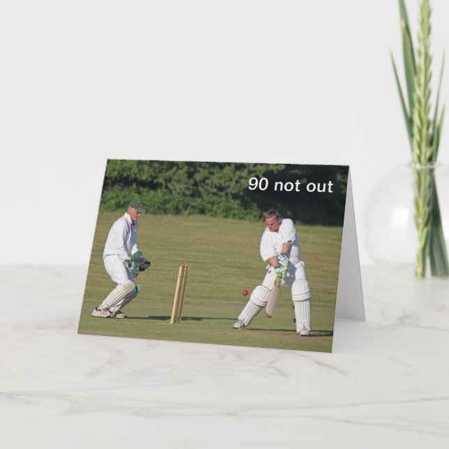Cricket 90th birthday card (Front)
